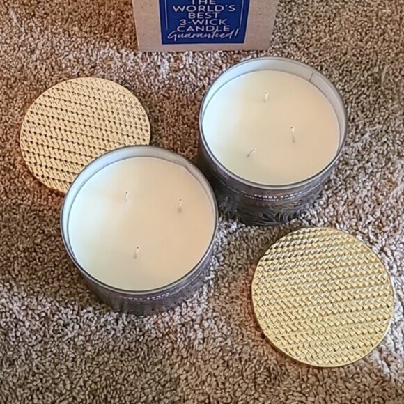 EBONY SANDS 3 Wick Candle Bath & Body Works **2 Candles!! - Picture 3 of 5